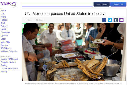 UN: Mexico surpasses United States in obesity