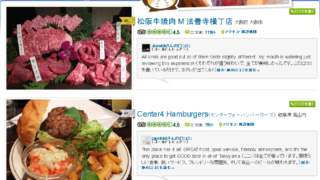 外国人に人気の日本のレストラン2014